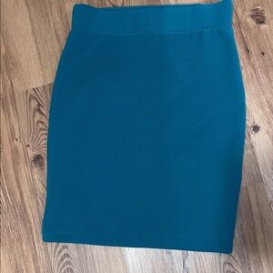 Teal Ribbed Women's Skirt